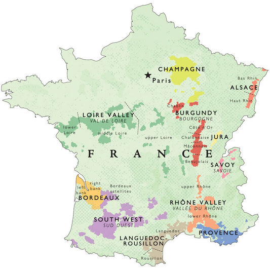 French Wine Regions แคว้นไวน์ในฝรั่งเศส เค้าปลูกพันธุ์องุ่นอะไรบ้าง