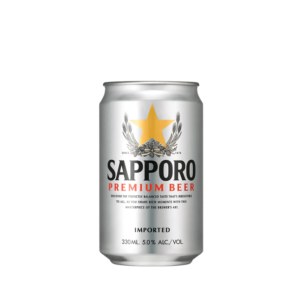 Sapporo 5.0% 330ml.