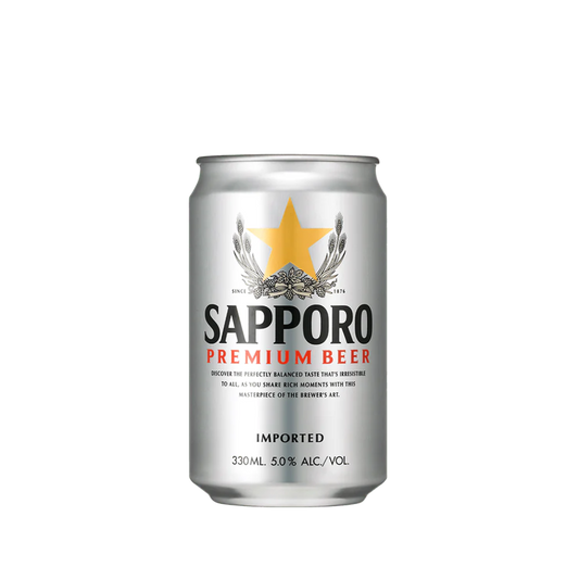 Sapporo 5.0% 330ml.